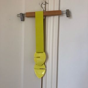 Yellow French connection belt